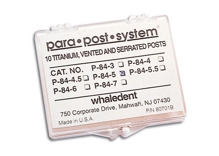 Coltene Whaledent P84-5 ParaPost Titanium Posts .050 Coltene Whaledent P84-5 ParaPost Titanium Posts .050